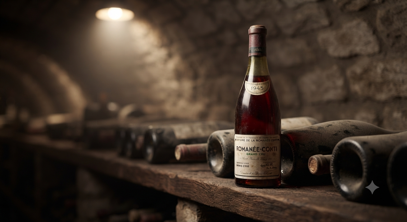 Safra lendária de 1945: a última gota da história que se tornou o vinho mais caro do mundo.